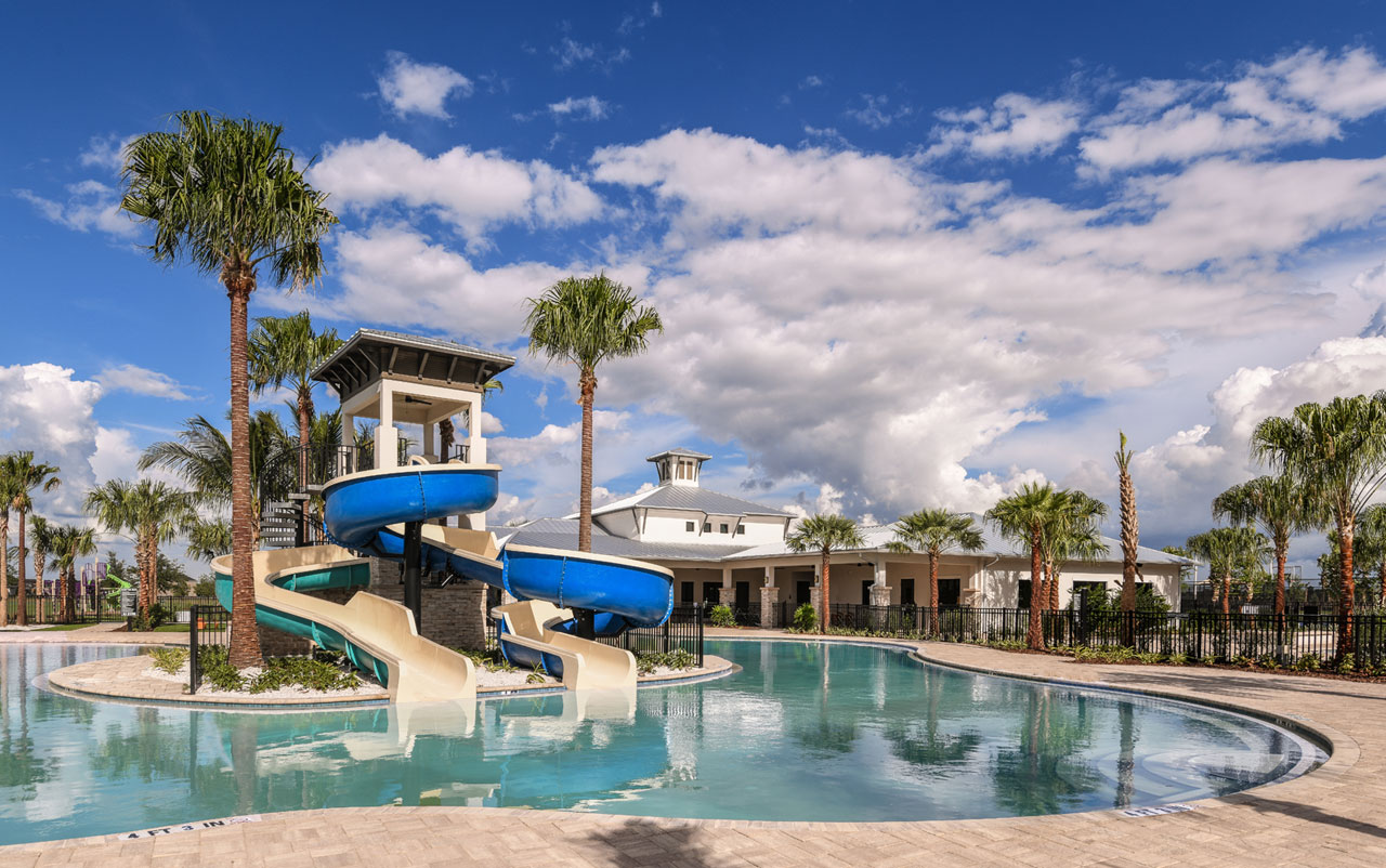 Duel water slides at the Waterset Club