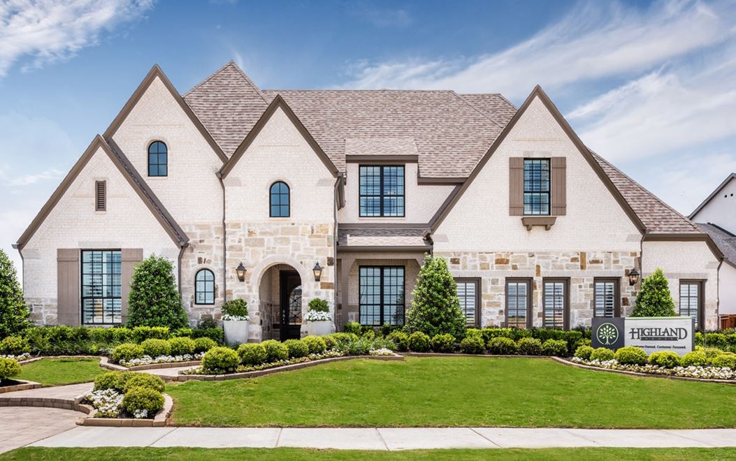 Highland model home at The Grove Frisco community