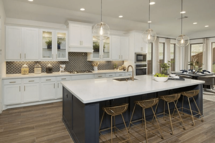 Perry Homes White Kitchen with a Splash of Color