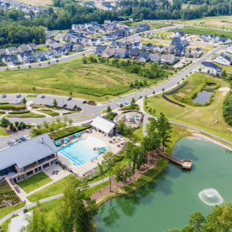 Aerial photo of Wendell Falls New Home Community in Wendell, Raleigh, NC